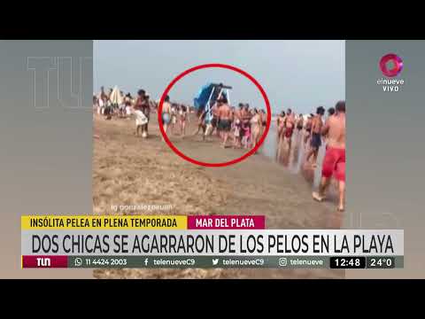 Video | Insólita pelea en la playa: dos chicas discutieron y se agarraron de los pelos