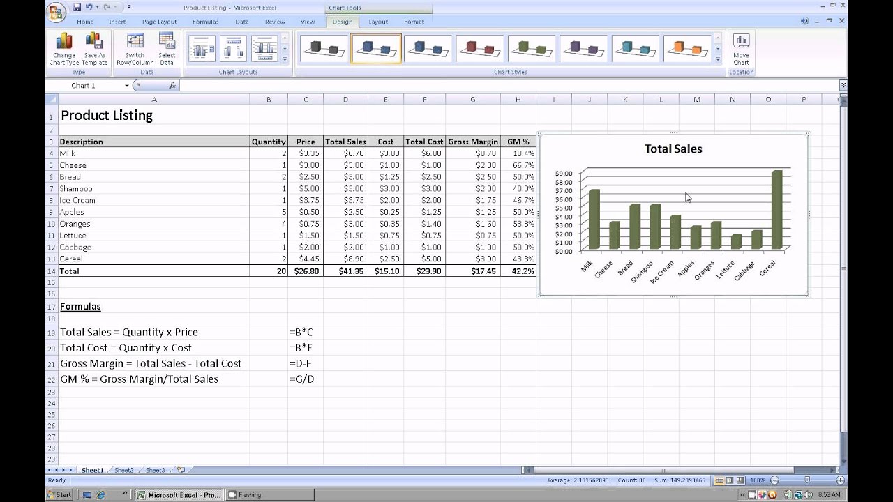 making assumption sheets for excel