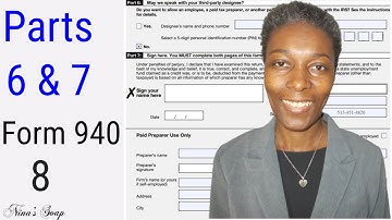 8 - Part 6 to Part 7 - How to Complete 2020 Form 940 FUTA Tax Return