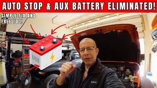 Jeep Auto Stop & Aux Battery Bypass!  Finally
