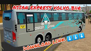 ASIAN EXPRESS BUS LIVERY FOR BUSSID ! VOLVO B11R V2 BUS MOD ! CJ PROJECT !