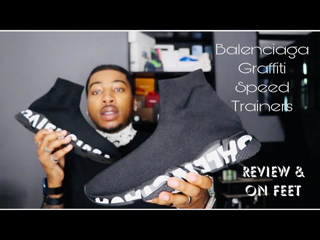 HOW TO STYLE: BALENCIAGA SPEED "GRAFFITI" | ON FEET + - YouTube