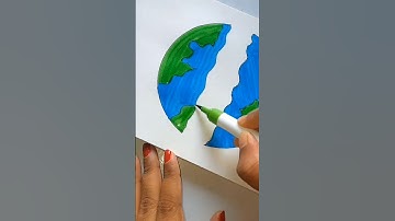 Easy!!! Cover Page Design for Geography💙💚| #geography #shorts #youtubeshorts