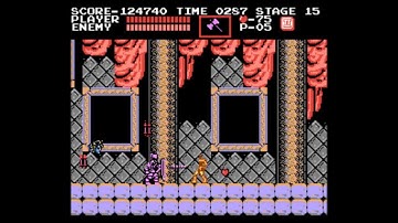NES Castlevania 1 Perfect Playthrough (No Hits, Every Weapon used)