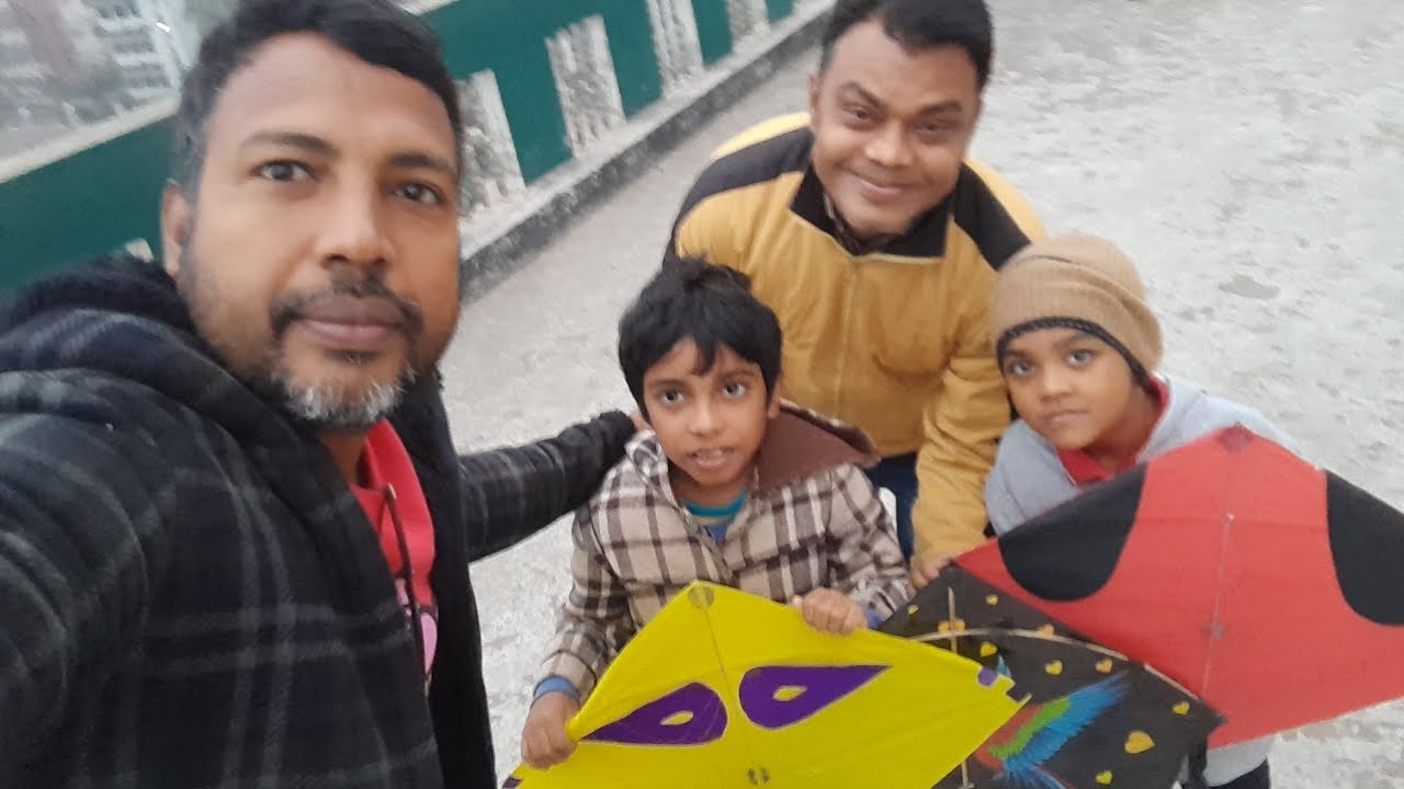 সাকরাইন ঘুড়ি উৎসব 2024 ||সবাই মিলে ছাদে খুব মজা করলাম সারাদিন বাকাটার লোড 