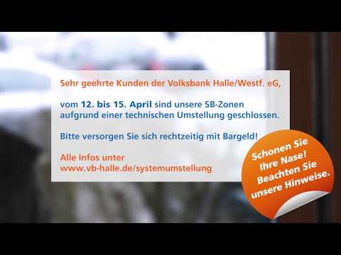 Technische Umstellung bei der Volksbank Halle/Westf. eG