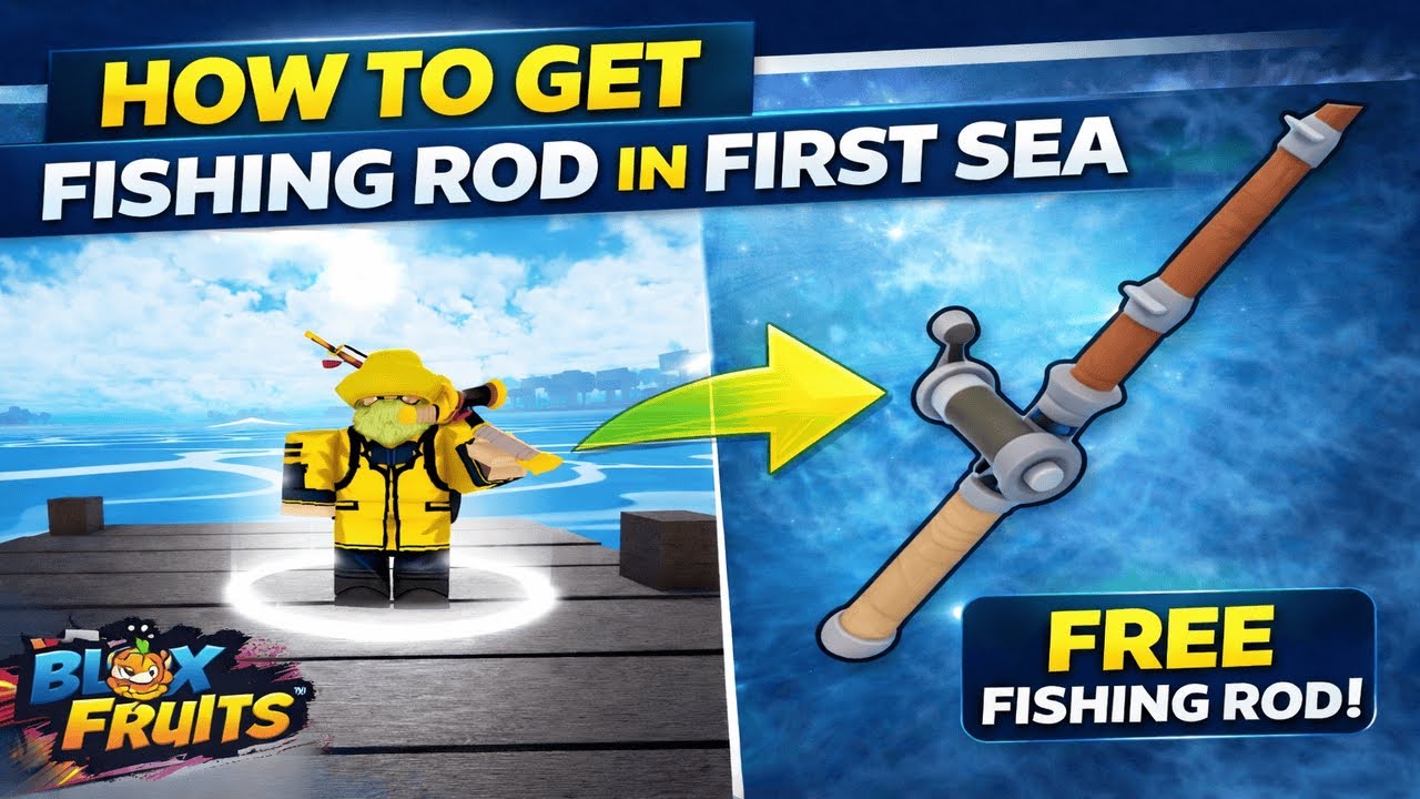 Blox Ruits Shell Rod How to Get Fishing Rod in First Sea In Blox Fruits | Blox Fruits Easy ...