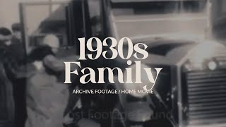 Archive footage of family, 1930s home movie film