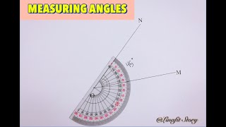 Measuring angles with a protractor