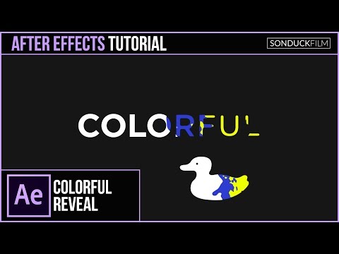 After Effects Tutorial: COLORFUL Text and Logo Reveal