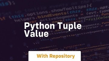 python tuple value