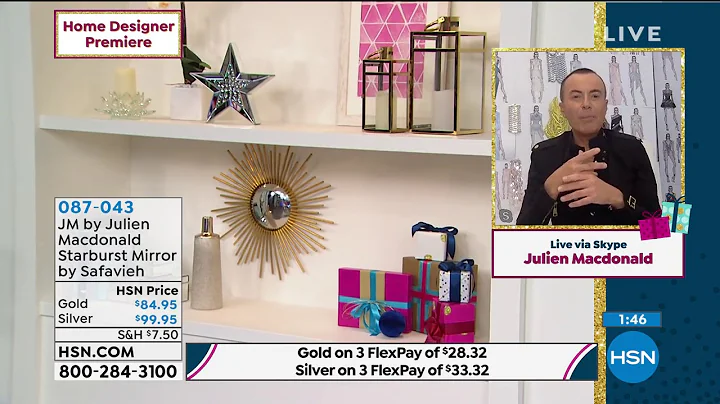 JM by Julien Macdonald Silver Sunburst Mirror