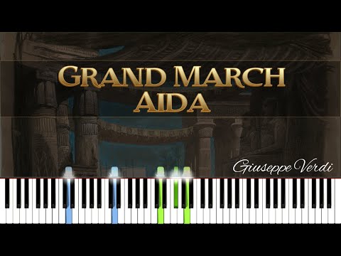 Grand March from Aida Verdi Piano Tutorial Synthesia How to play