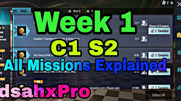 pubg Mobile | C1S2 M3 Week 1 | All Missions Explained | BadsahxPro