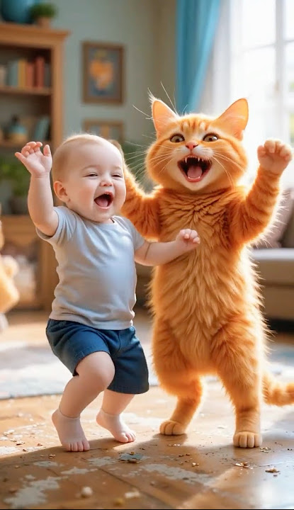 Pok Ame Ame Grasshopper Butterfly - Funny Cat Dancing #cat #funnycat #singingcat