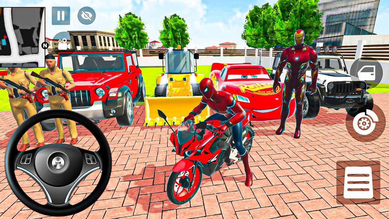🐝 Indian Thift Auto Android Game 🌿 SuperMan & Spiderman Game😍G- Wagon & McQueen Car & Bike Showroom