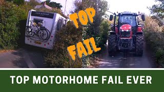 Poshcats TOP FAIL EVER in a MOTORHOME | Motorhome vs Tractor | Narrow Roads in Cornwall | EP297