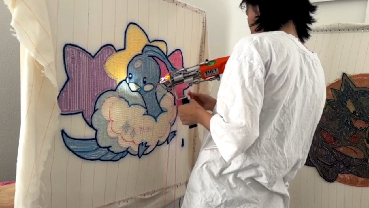 39daph Creates an Altaria Rug - YouTube