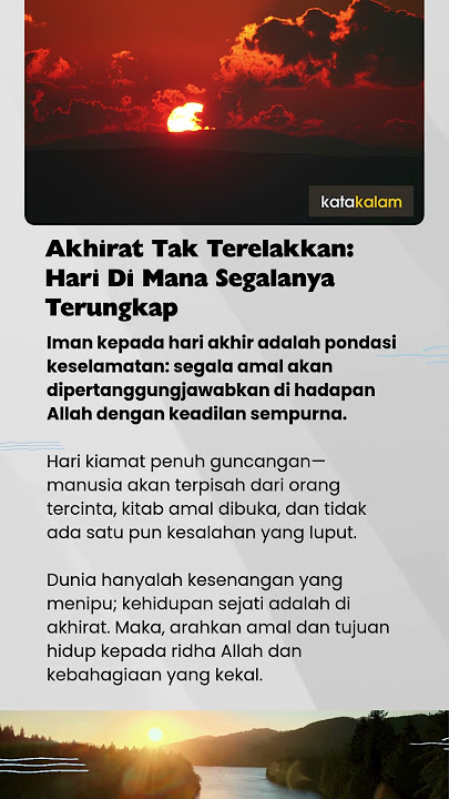 Akhirat Tak Terelakkan Hari Di Mana Segalanya Terungkap