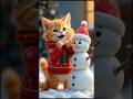 KUCING LUCU MAIN SALJU (THE CUTE CAT PLAYING IN THE WINTER) #ai #cats #animals #pets