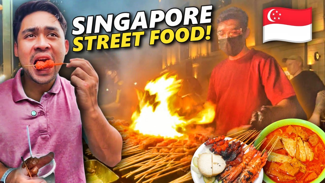 SINGAPORE Street Food Tour at Night🇸🇬 1,000 of BBQs per Night!