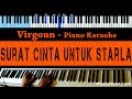 Virgoun Surat Cinta Untuk Starla LOWER Key Piano Karaoke Indonesian Song