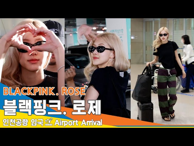 [4K] 블랙핑크 '로제', 금발의 라푼젤 '챙공주' (입국)✈️BLACKPINK 'ROSÉ' Airport Arrival 24.5.10 Newsen class=