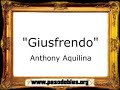Giusfrendo - Anthony Aquilina [Pasacalle]