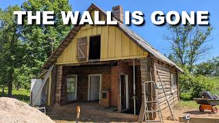 Tearing Down a Log Wall to Start Renovating My House (Log House Ep. 14)