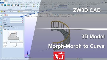 ZW3D คู่มือ สอนการใช้งาน CAD - Morph - Morph to Curve