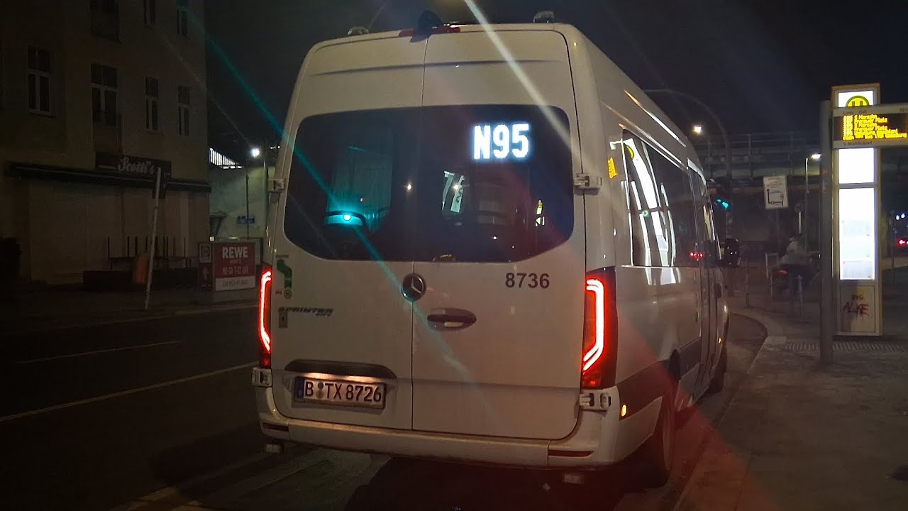 Aussetzer Mitfahrt im N95/395 von S Mahlsdorf nach Wodanstr. (via Riesaer Str., U Hönow)