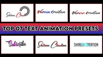 Part# 18 Top 07 New Trending Text Animation Presets | Alight Motion Text Animation Presets Download