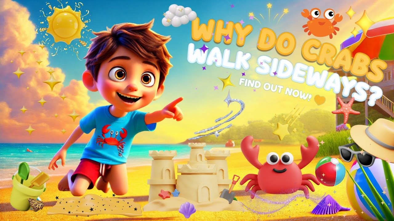 🦀 Why Do Crabs Walk Sideways? 🏖️ Fun Beach Discovery! #kidslearning # ...