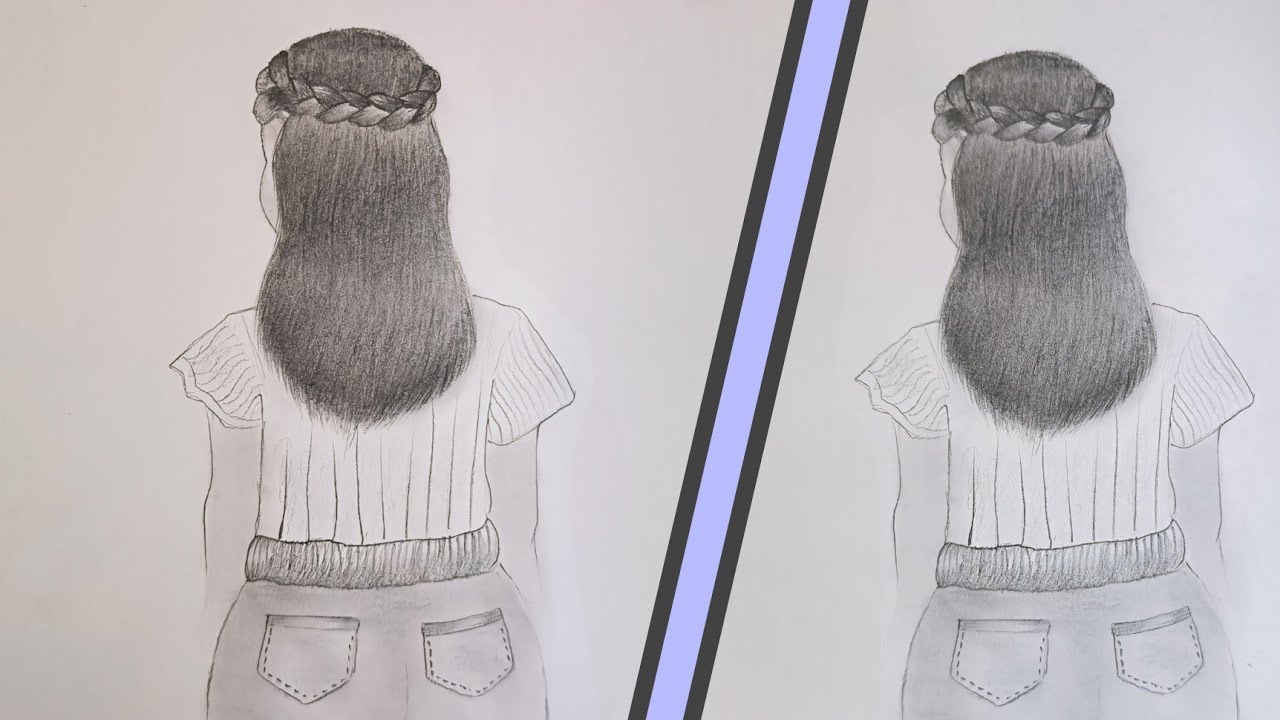 How To Draw A Girl Step By Step / Girl Drawing Easy - YouTube