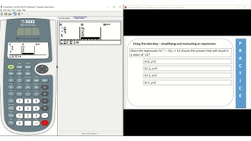 GED Calculator Tip - evaluating an expression with the data key and substitution