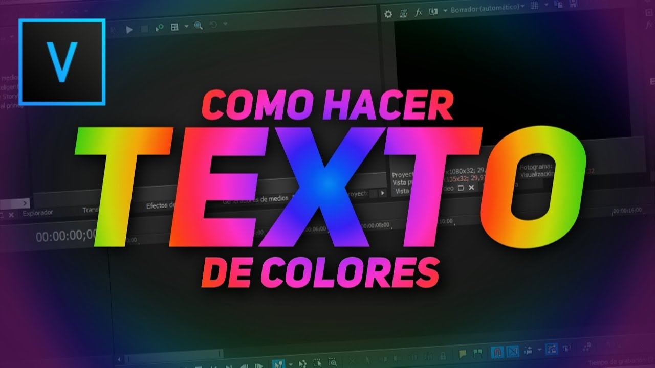Como Hacer Texto de Colores | Sony Vegas Pro Tutorial - YouTube