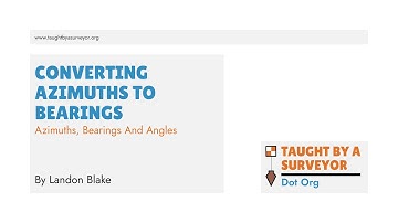 TBAS-Converting From Azimuths To Bearings