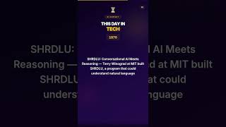 📜 1970: SHRDLU: Conversational AI Meets Reasoning #Shorts