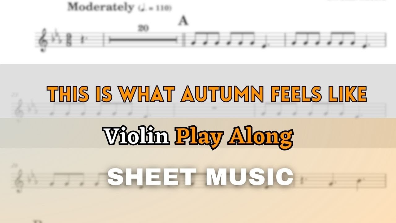 Jvke this is what autumn feels like violin play along sheet music