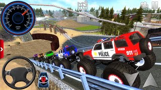 Police Monster Truck Impossible Driver #1 - Car Extreme Stunts Android Gameplay screenshot 4