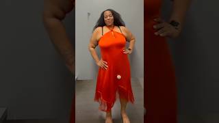 This red fringe dress by INC is that “I’ve arrived” energy 🔥 #plussize #affordablefashion
