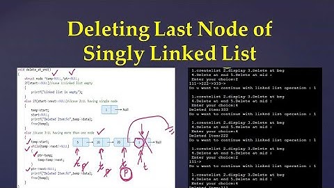 1.13 Delete last node of Singly Linked list #linkedlist