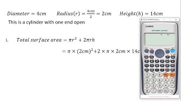 45 Surface Area and Volume of a Cylinder with one end open