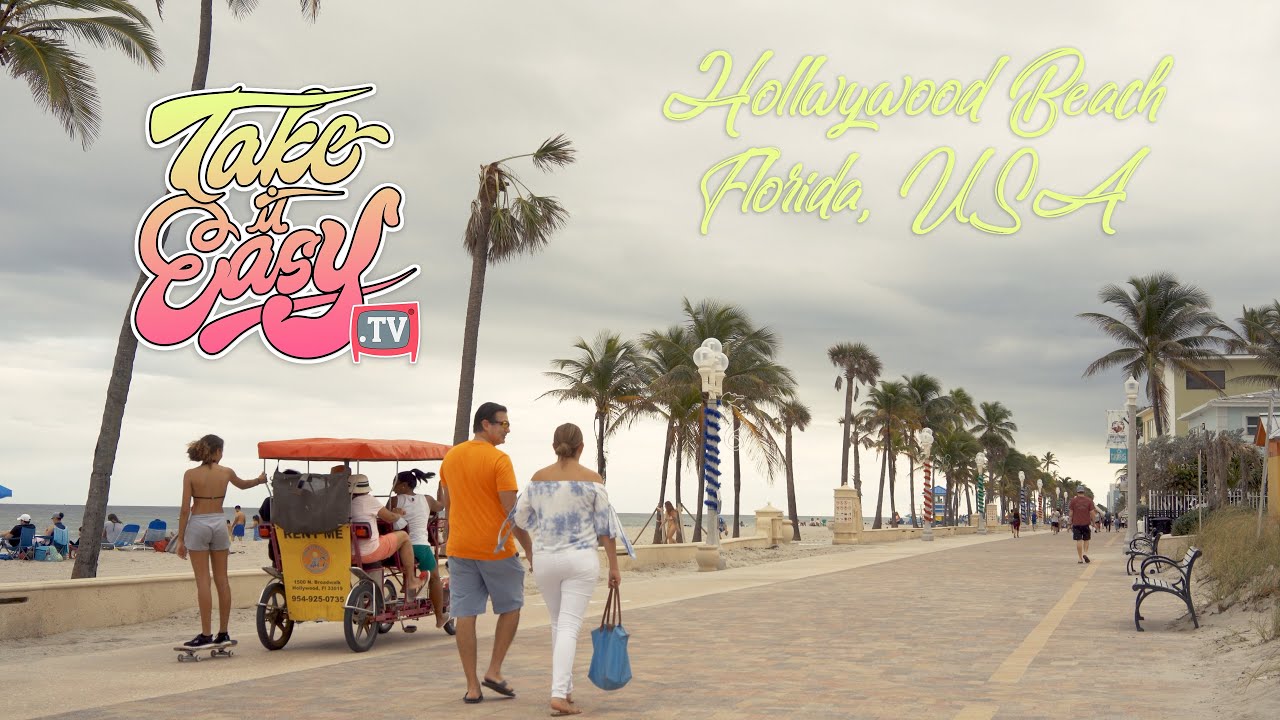 TakeItEasy.TV - Hollywood Beach Boardwalk, Hollywood, Florida - 4K UHD