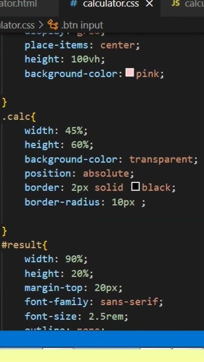 calculator project using html css and javascript with visual studio ...