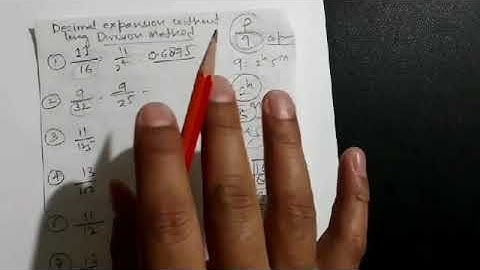Decimal expansion with out long divisions method