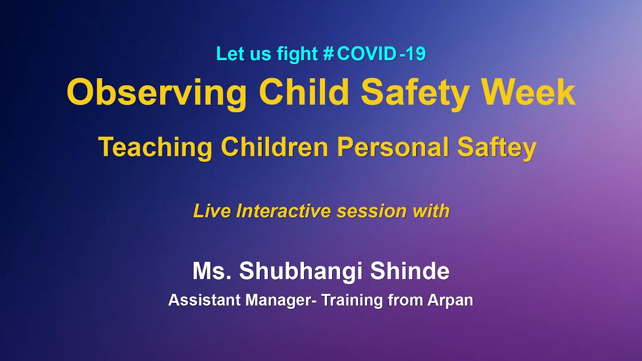 Live Interaction on PMeVIDYA Observing Child Safety Week Teaching