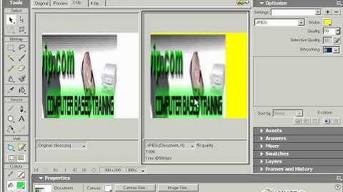 Fireworks training Video 10 Optimize