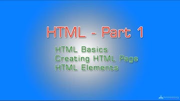 Learn HTML in 20mins : Part-1