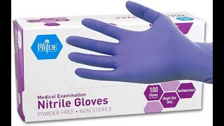MedPride Powder-Free Nitrile Exam Gloves, Medium, Box/100